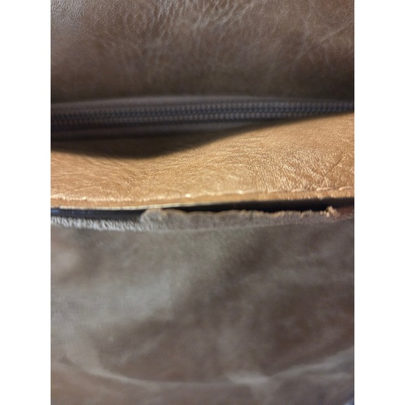 David Jones Paris Taupe Faux Leather Snakeskin Accent Hobo Shoulder Bag - Picture 7 of 13